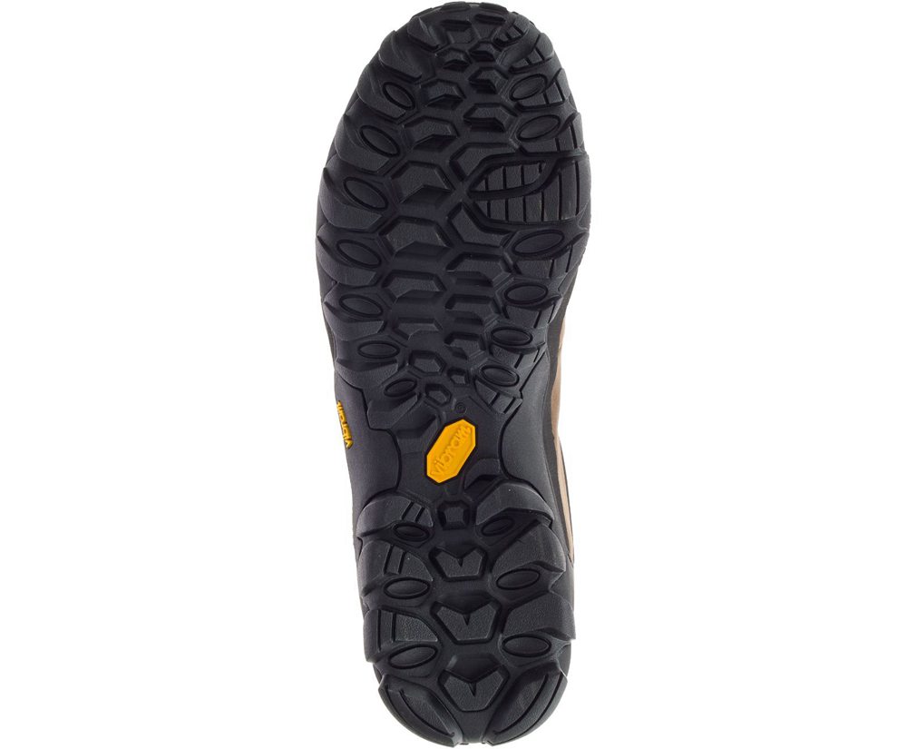 Botas Homem - Merrell Chameleon 8 Couro Mid Waterproof - Marrom/Pretas - YXV167498